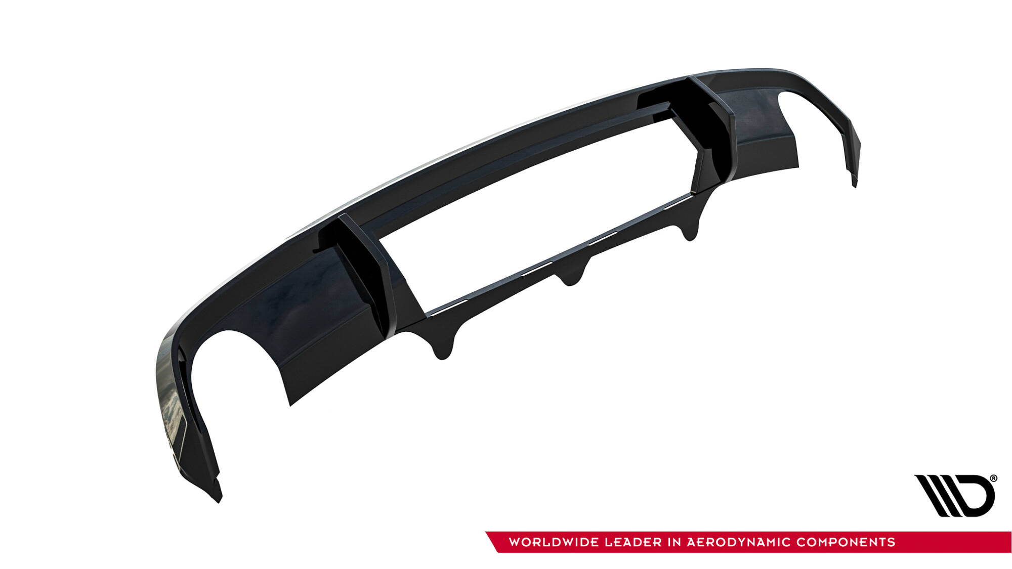 Maxton Diffusor Heck Ansatz für Audi A6 S-line Avant C7  schwarz Hochglanz
