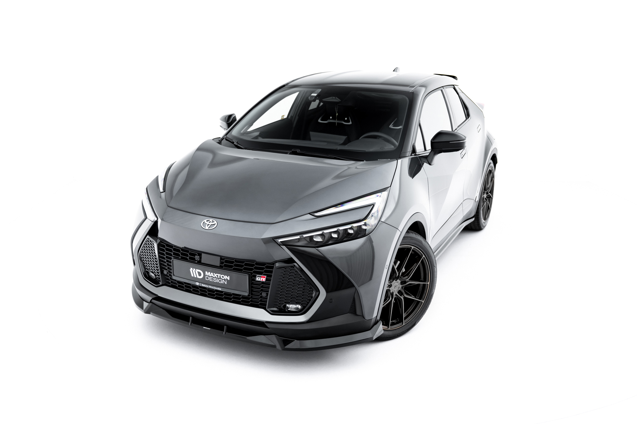 Maxton Front Ansatz für Toyota C-HR Mk2 schwarz Hochglanz