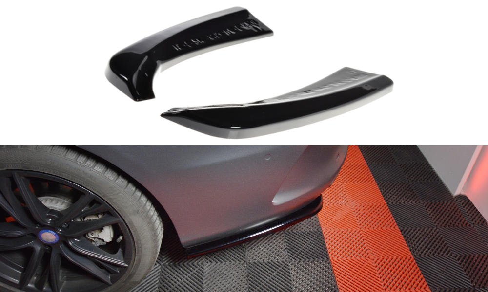 Maxton Heck Ansatz Flaps Diffusor für MERCEDES- BENZ C-KLASSE W205 COUPE AMG-LINE schwarz matt