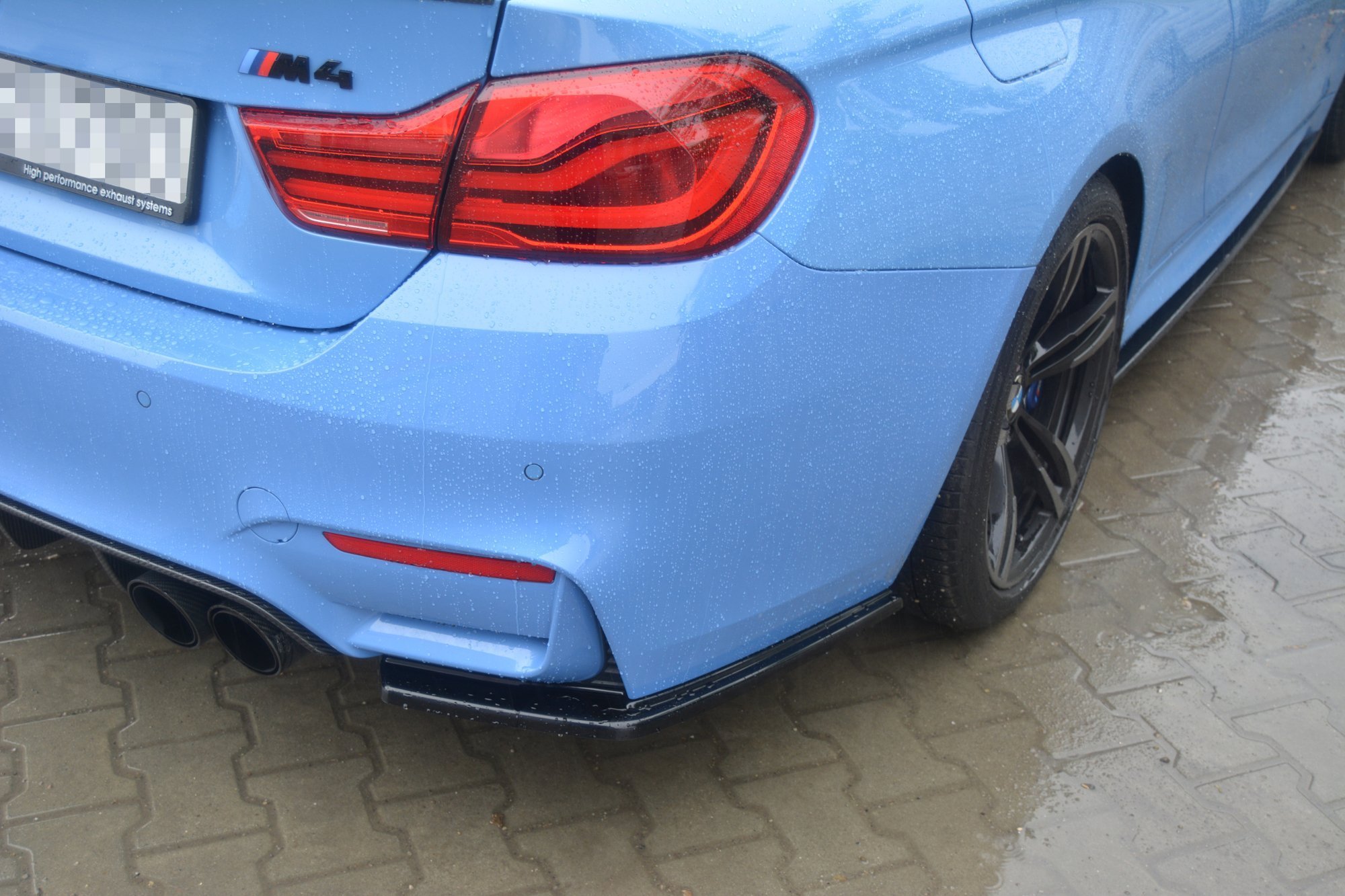 Maxton Heck Ansatz Flaps Diffusor V.1 für BMW M4 F82 schwarz Hochglanz