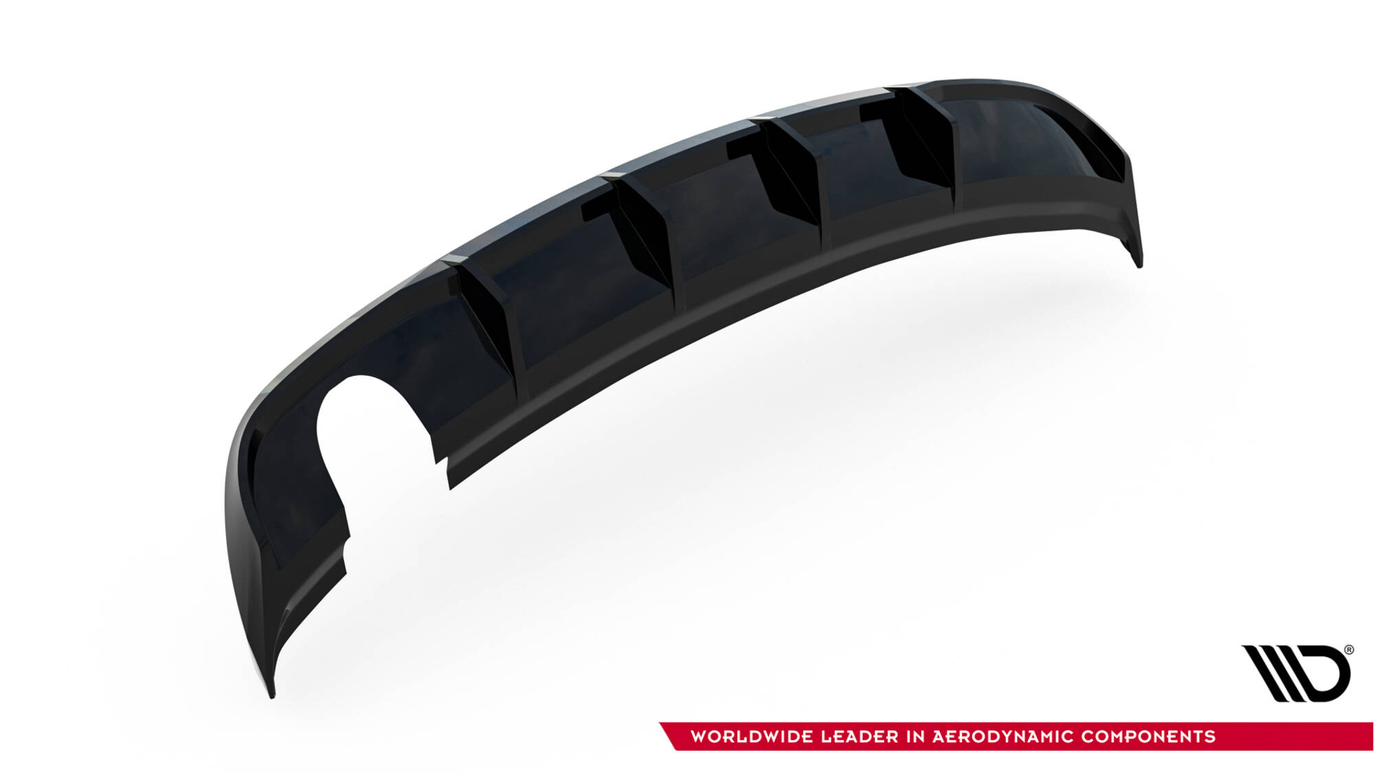 Maxton Diffusor Heck Ansatz passend für A3 Limousine 8V Facelift (Ausführung mit einseitigem Doppelauspuffendrohr)