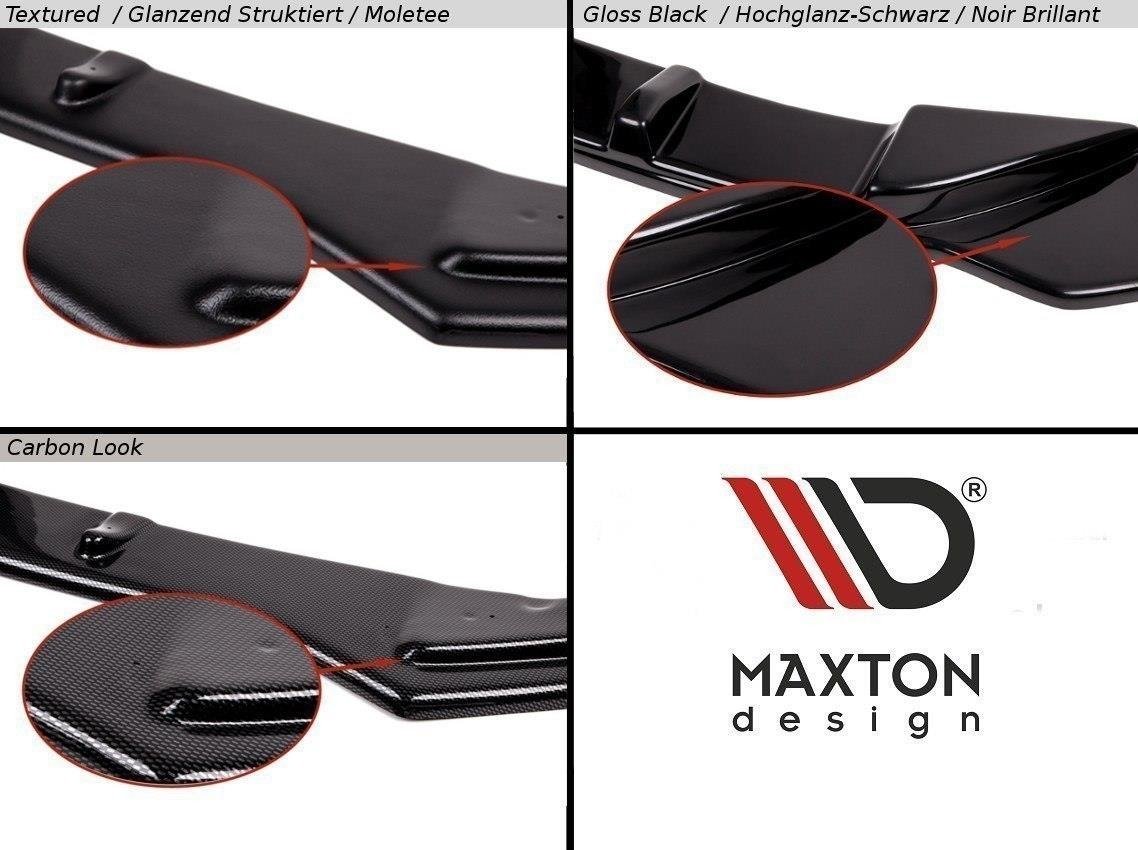 Maxton Heck Ansatz Flaps Diffusor für SEAT LEON III CUPRA / FR schwarz matt