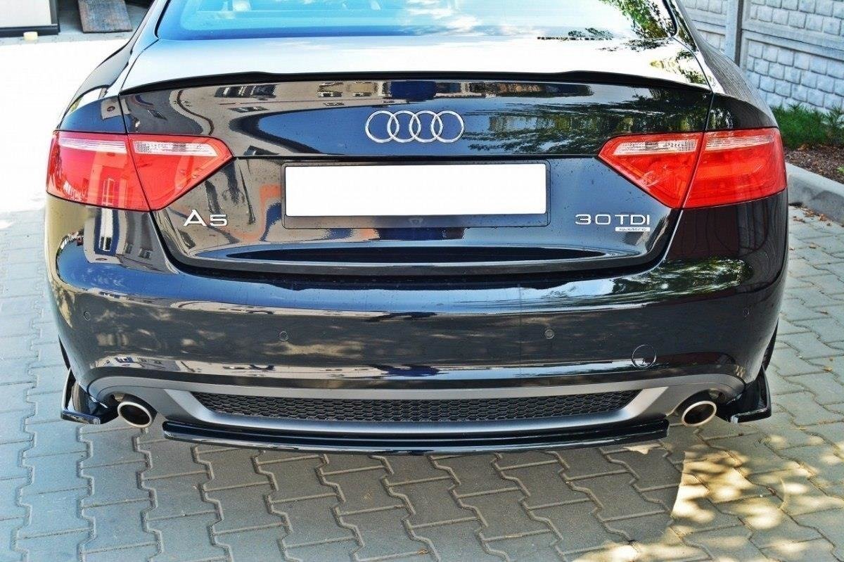 Maxton Heck Ansatz Flaps Diffusor für AUDI A5 S-LINE schwarz Hochglanz