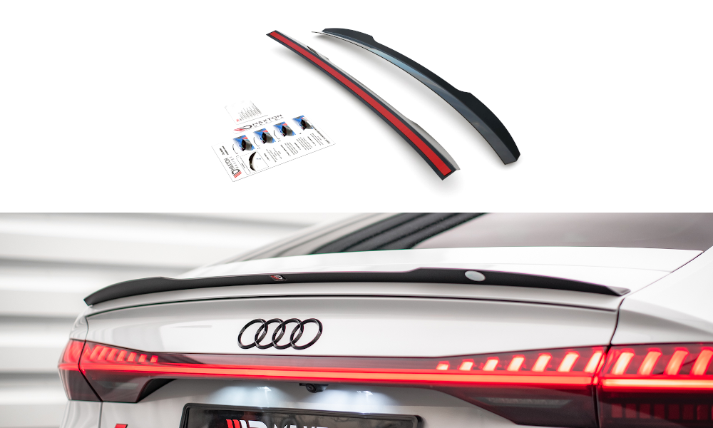 Maxton Spoiler CAP passend für A7 C8 / C8 S-Line / S7 C8 / RS7 C8 schwarz Hochglanz