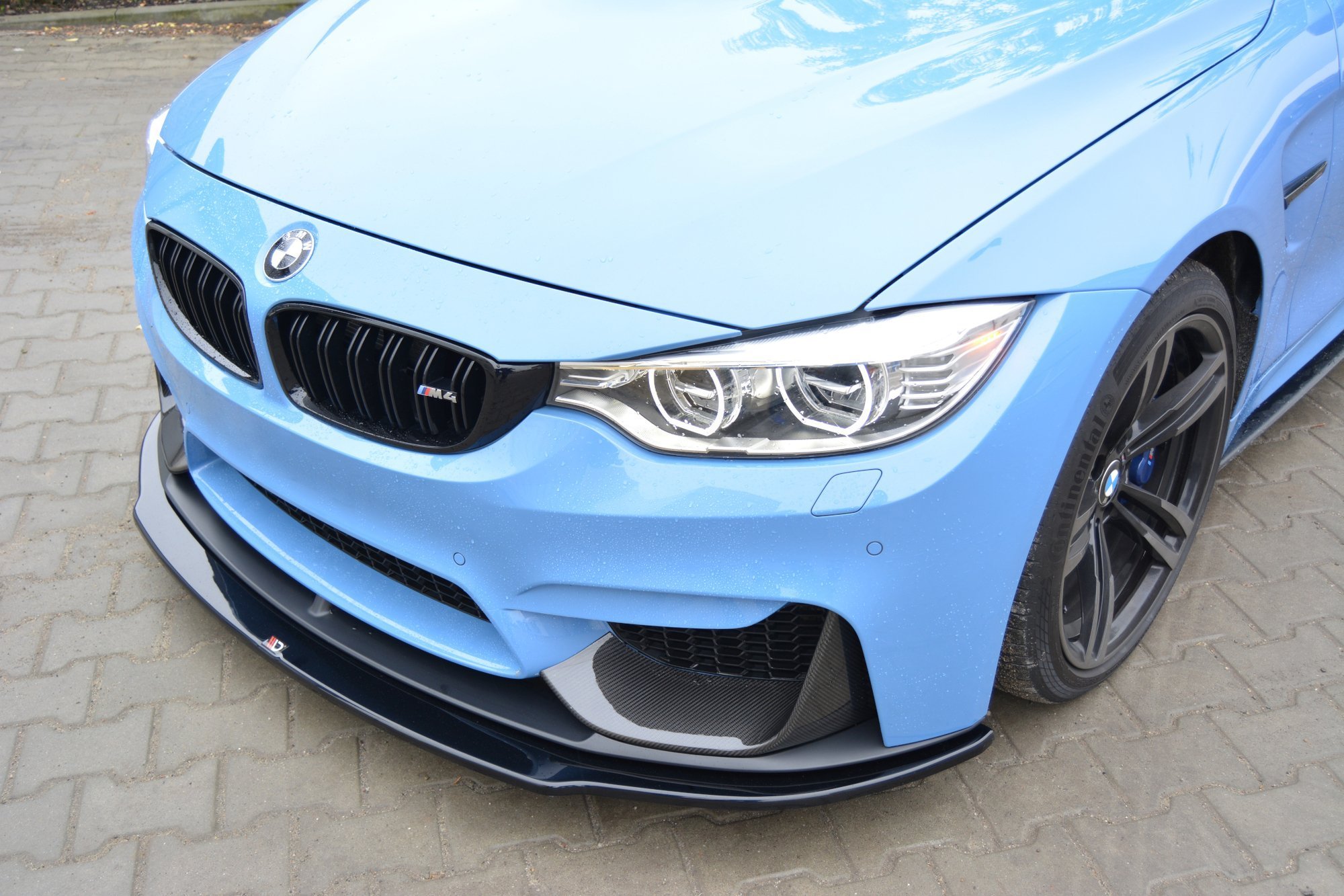 Maxton Front Ansatz für BMW M4 F82 M-performance schwarz Hochglanz