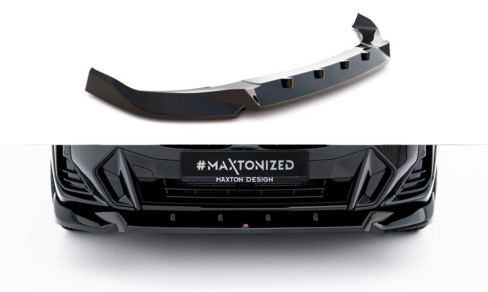 Maxton Front Ansatz V.2 für BMW X4 M-Paket G02 Facelift schwarz Hochglanz