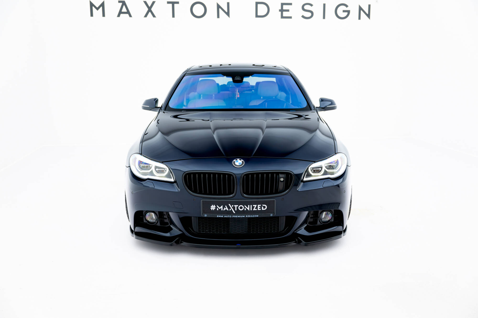 Maxton Front Ansatz V.3 für BMW 5er F10/F11 M-Paket schwarz Hochglanz