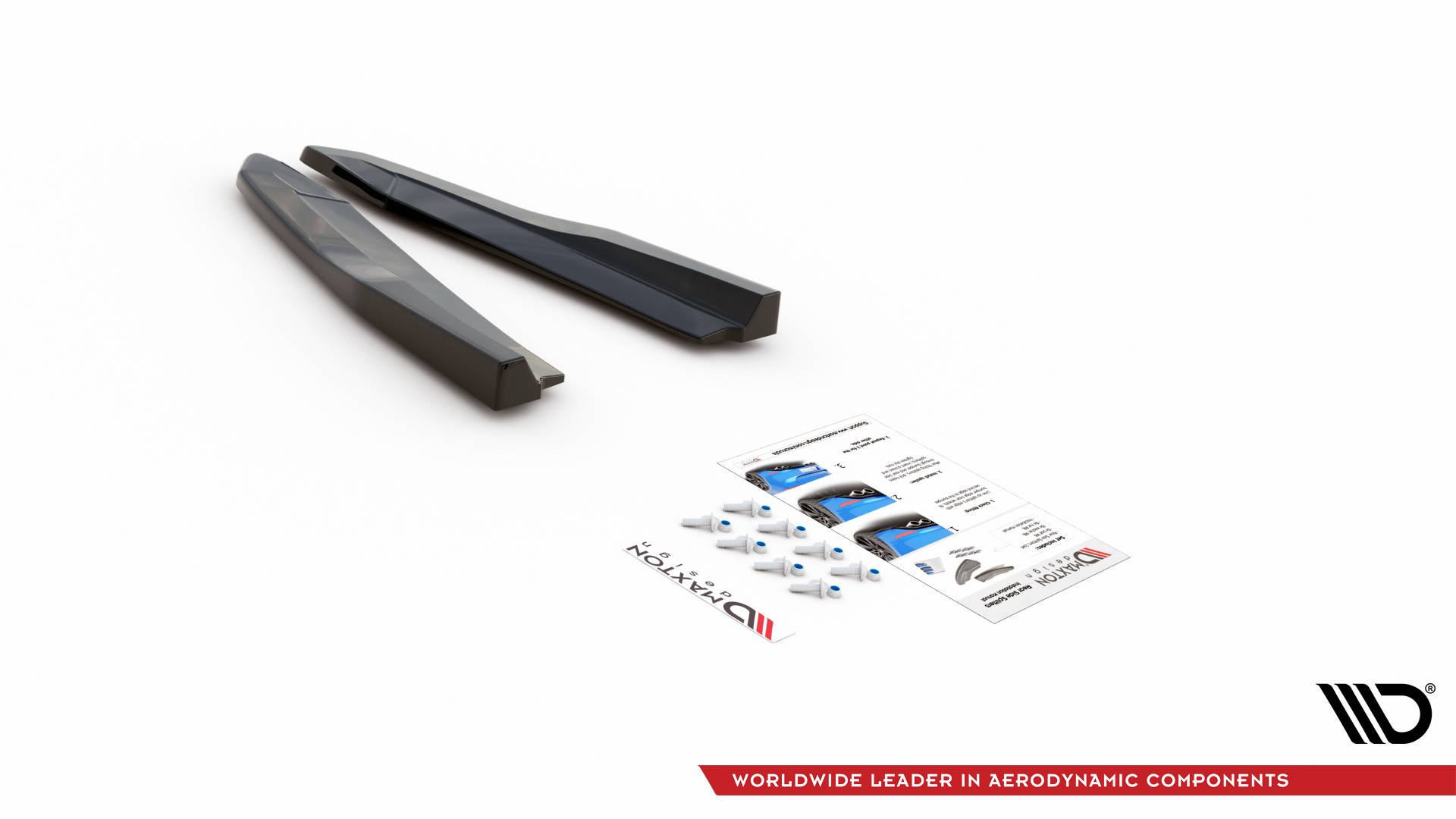 Maxton Heck Ansatz Flaps Diffusor V.2 für Skoda Octavia RS Mk4 schwarz Hochglanz