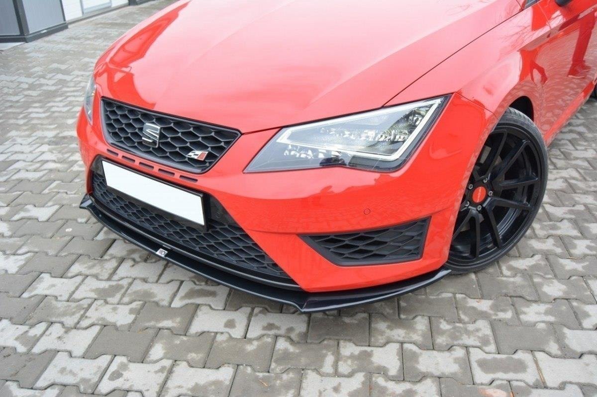 Maxton Front Ansatz für SEAT LEON III CUPRA / FR schwarz Hochglanz