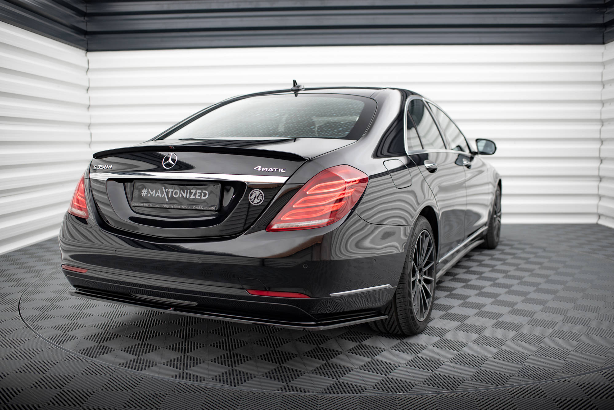 Maxton Heckansatz V.2 Mercedes-Benz S W222 schwarz Hochglanz