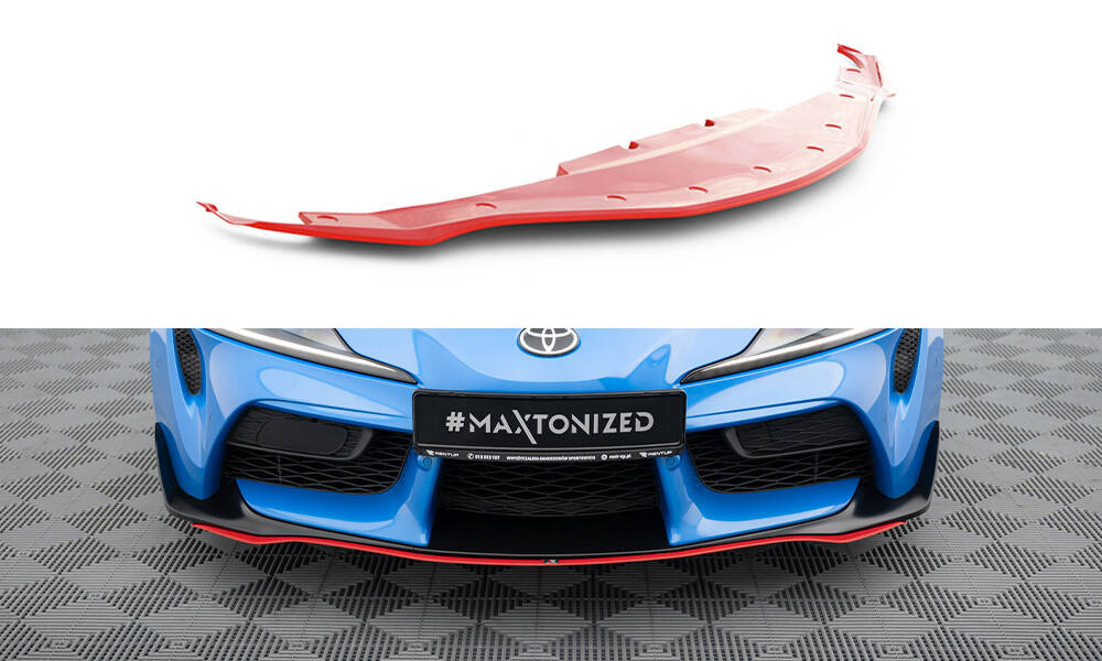 Maxton Front Ansatz V.3 für Toyota Supra Mk5 schwarz Hochglanz