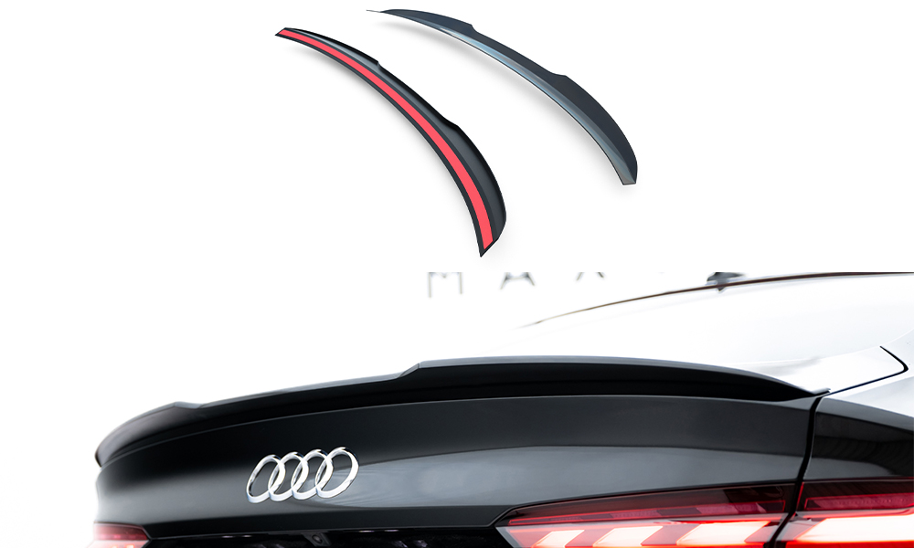 Maxton Spoiler CAP V.1 für Audi A5 F5 Sportback schwarz Hochglanz