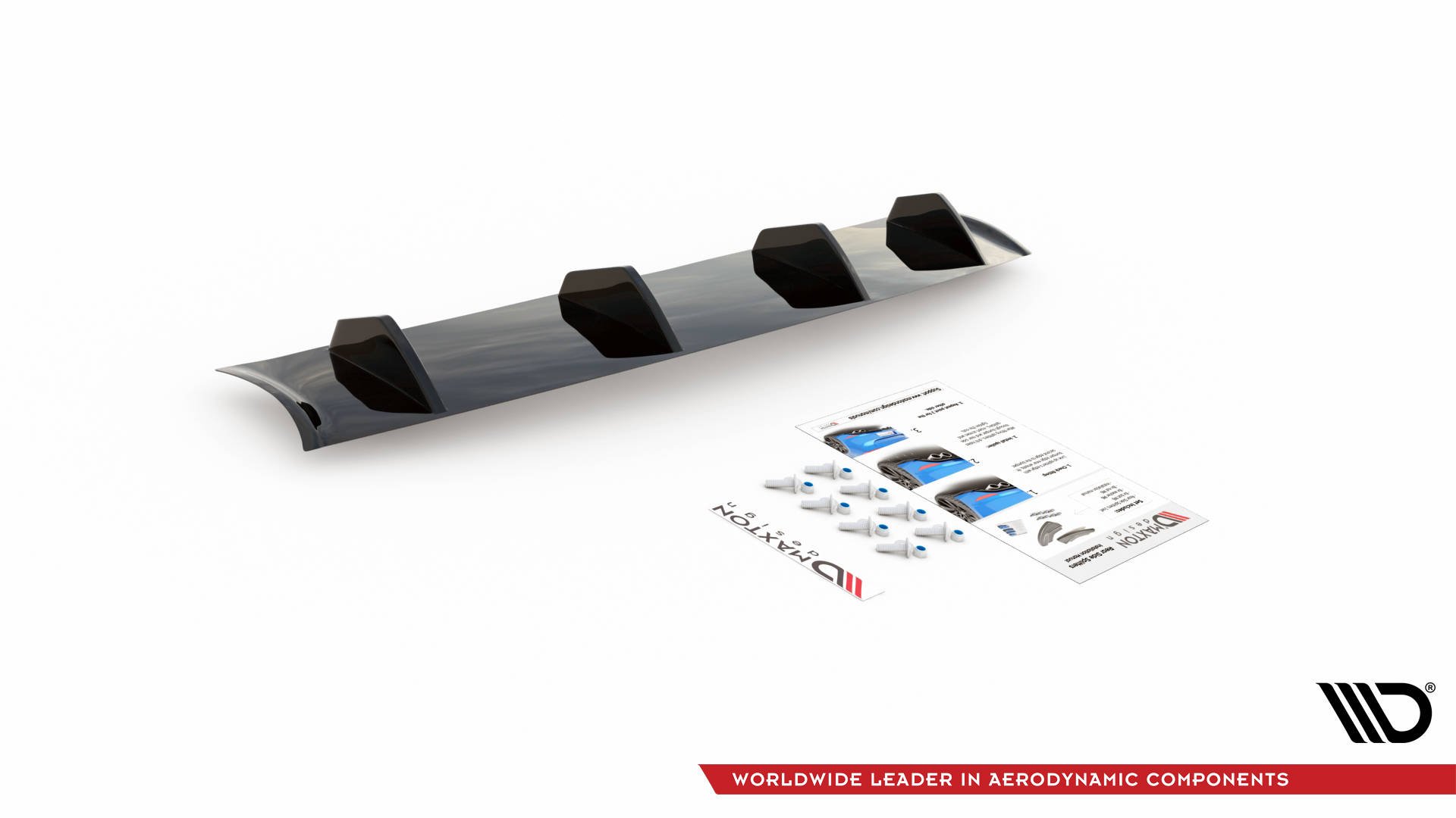 Maxton Diffusor Heck Ansatz für Porsche Panamera Turbo 970 Facelift schwarz Hochglanz