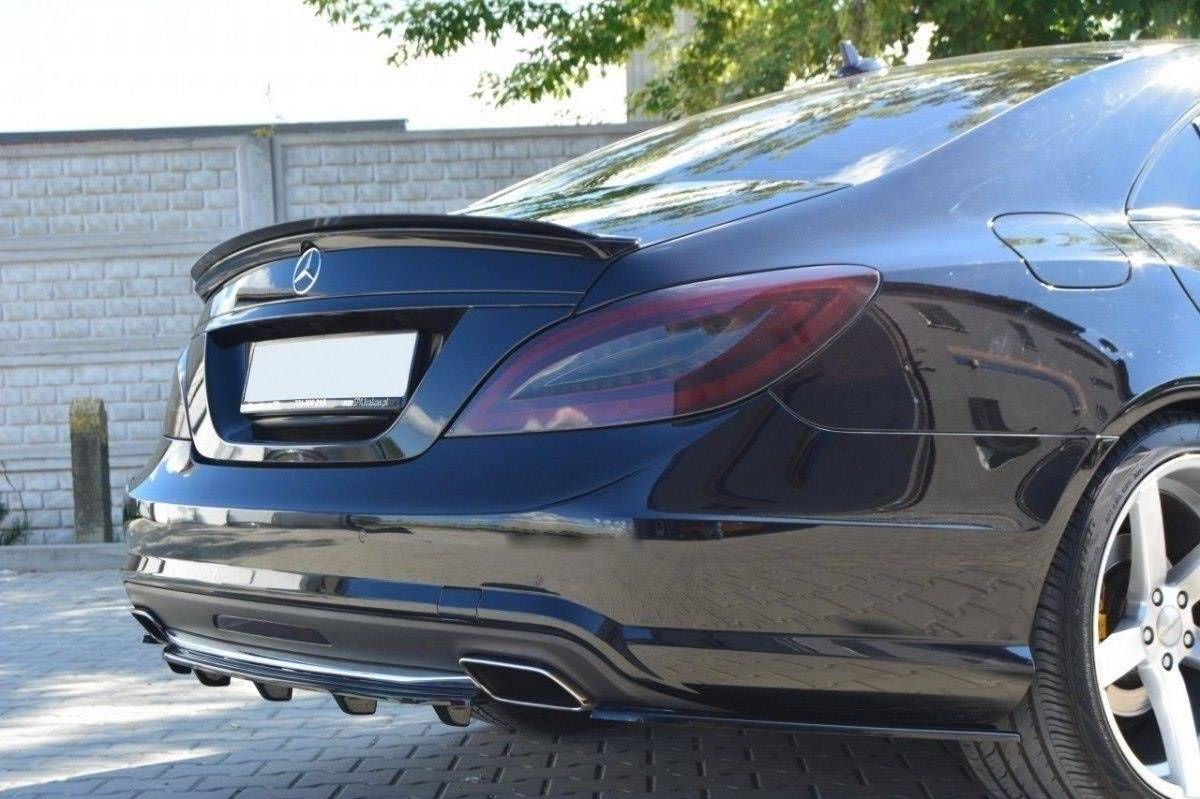 Maxton Spoiler CAP für Mercedes-Benz CLS AMG Line / 63 AMG C218 schwarz Hochglanz