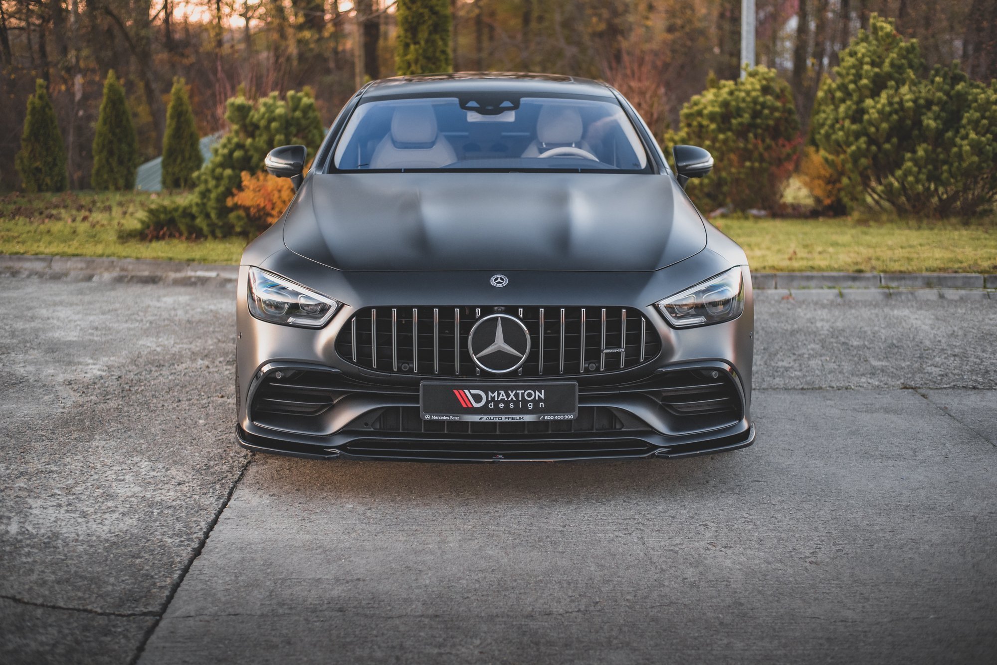 Maxton Front Ansatz V.1 für Mercedes-AMG GT 53 4-Door Coupe schwarz matt
