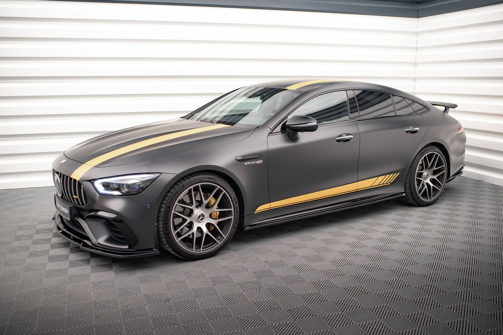 Maxton Seitenschweller Ansatz für Mercedes-AMG GT 63S 4-Door Coupe X290 schwarz Hochglanz