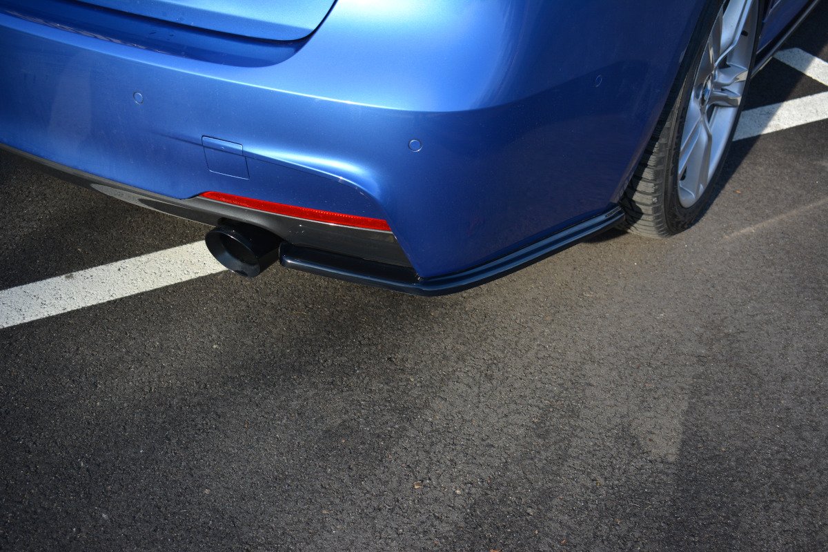 Maxton Heck Ansatz Flaps Diffusor passend für 3er M-Paket Limousine / Touring F30 / F30 Facelift / F31 / F31 Facelift schwarz Hochglanz