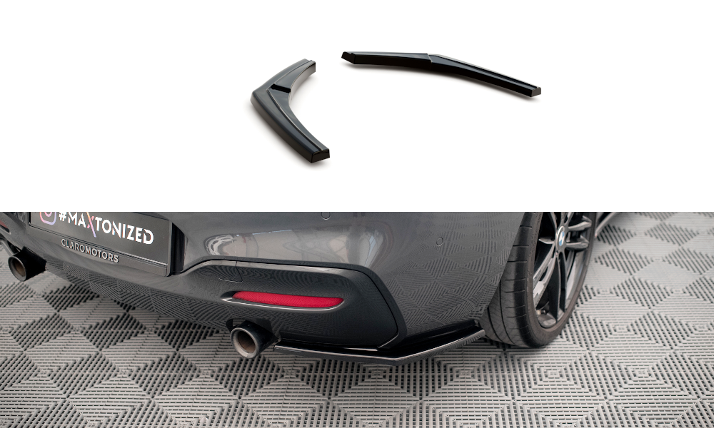 Maxton Heck Ansatz Flaps Diffusor für BMW 1er F20/F21 M-Power Facelift Carbon Look