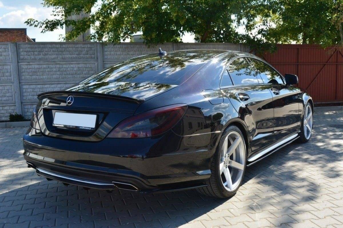 Maxton Spoiler CAP für Mercedes-Benz CLS AMG Line / 63 AMG C218 schwarz Hochglanz