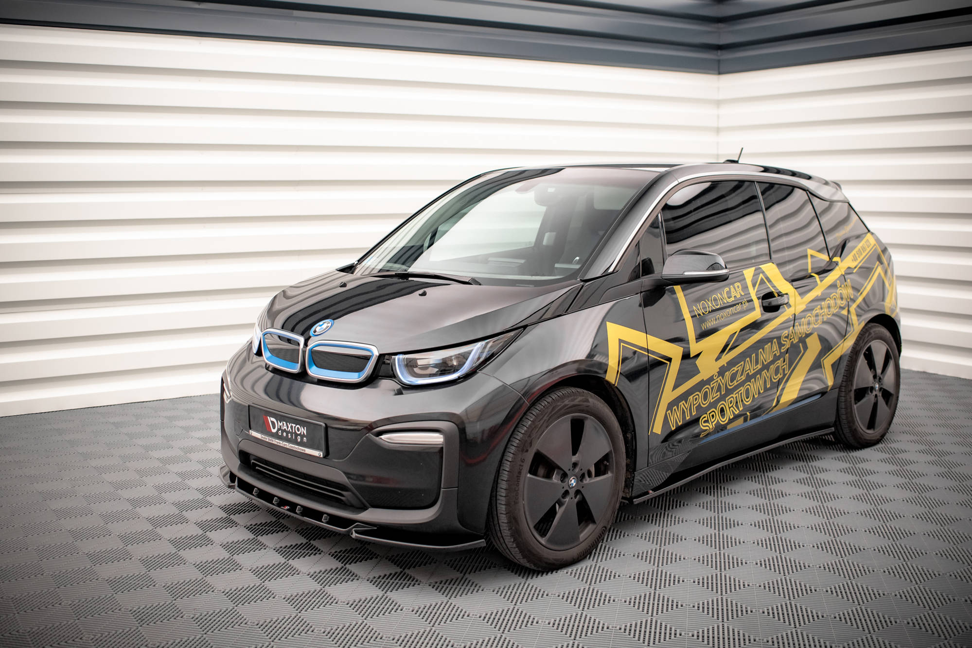 Maxton Seitenschweller Ansatz für BMW i3 S Mk1 Facelift schwarz Hochglanz