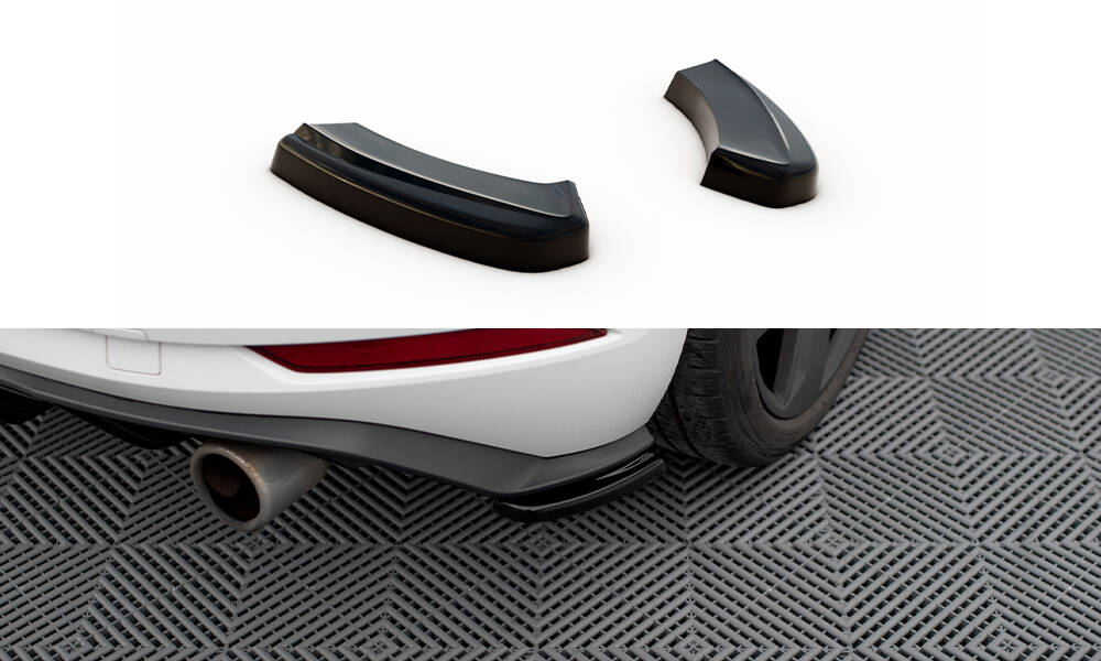 Maxton Heck Ansatz Flaps Diffusor für VW GOLF 7 GTI FACELIFT schwarz Hochglanz