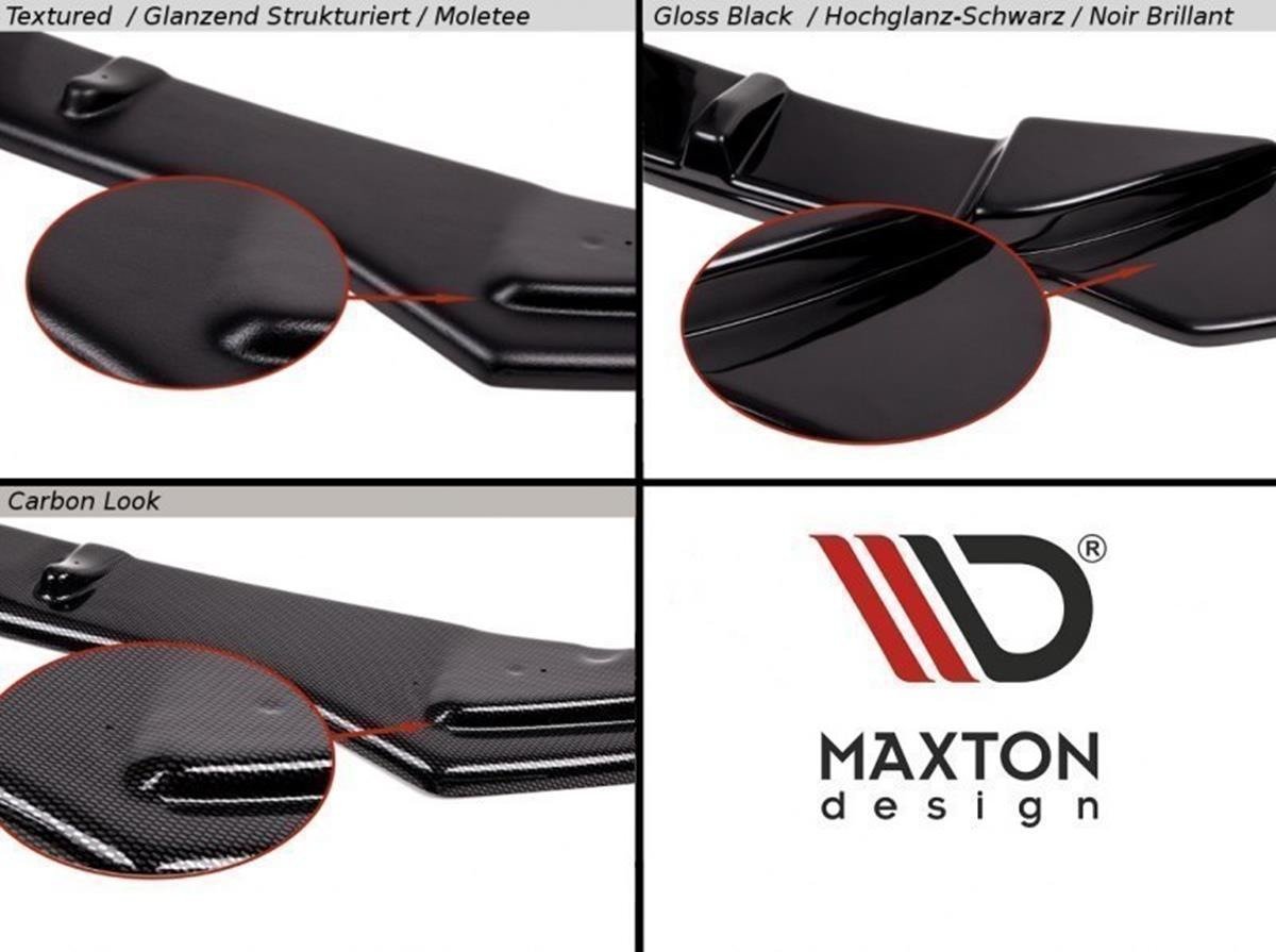 Maxton Mittlerer Diffusor Heck Ansatz für VW GOLF 7 R Facelift schwarz matt