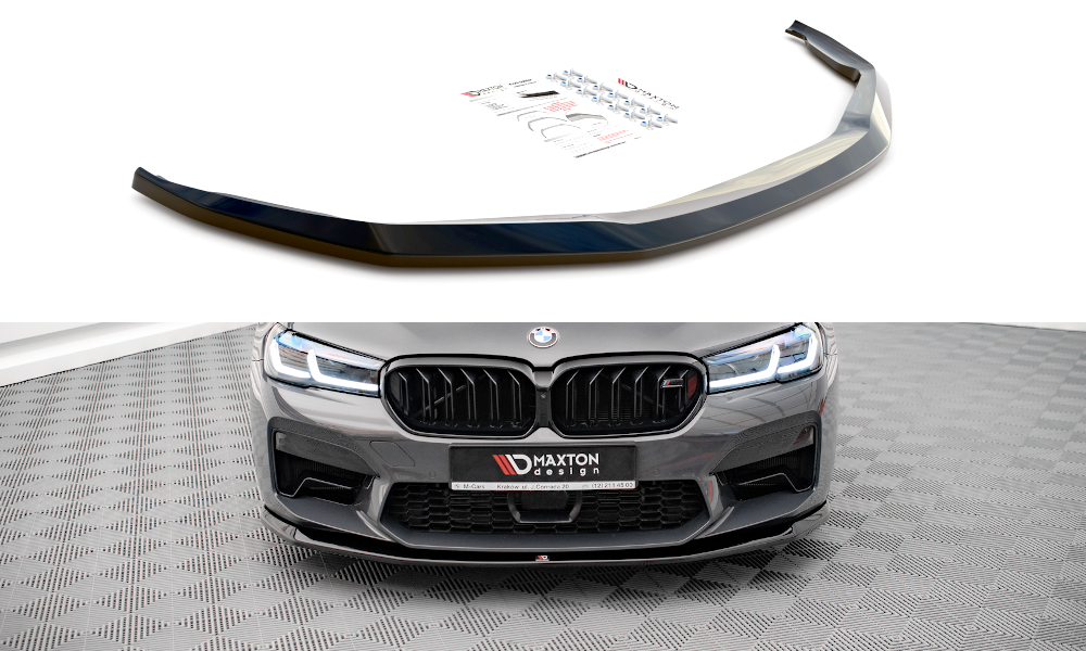 Maxton Front Ansatz V.3 für BMW M5 F90 Facelift schwarz Hochglanz
