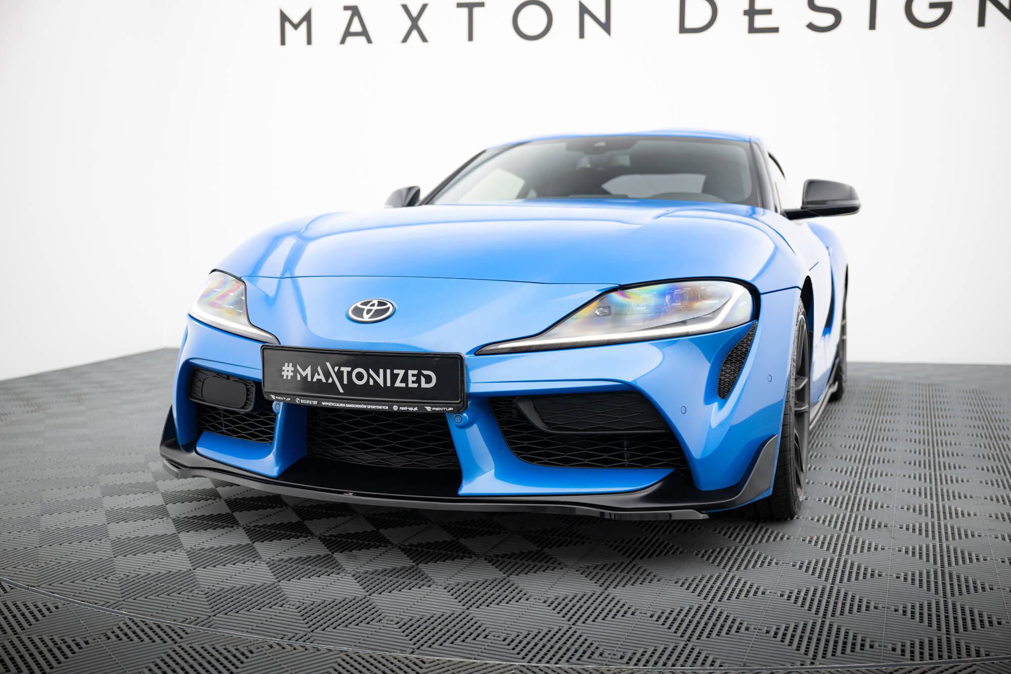 Maxton Front Ansatz V.3 für Toyota Supra Mk5 schwarz Hochglanz