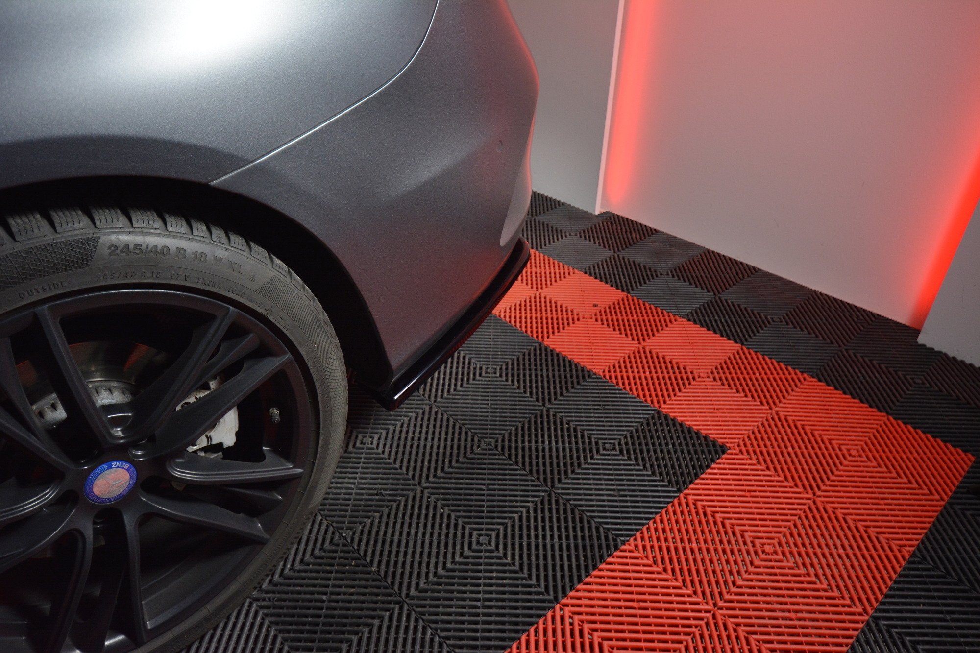 Maxton Heck Ansatz Flaps Diffusor für MERCEDES- BENZ C-KLASSE W205 COUPE AMG-LINE schwarz matt