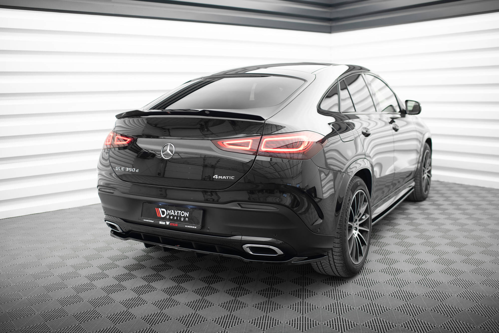 Maxton Spoiler CAP für Mercedes-Benz GLE Coupe AMG-Line C167 / C167 Facelift schwarz Hochglanz
