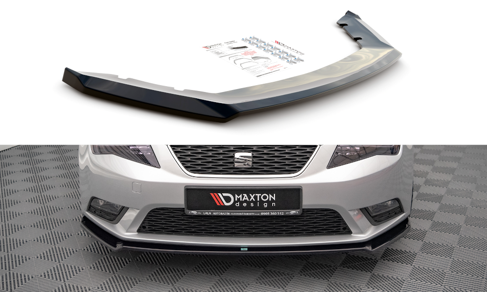 Maxton Front Ansatz V.2 für Seat Leon Mk3 schwarz Hochglanz