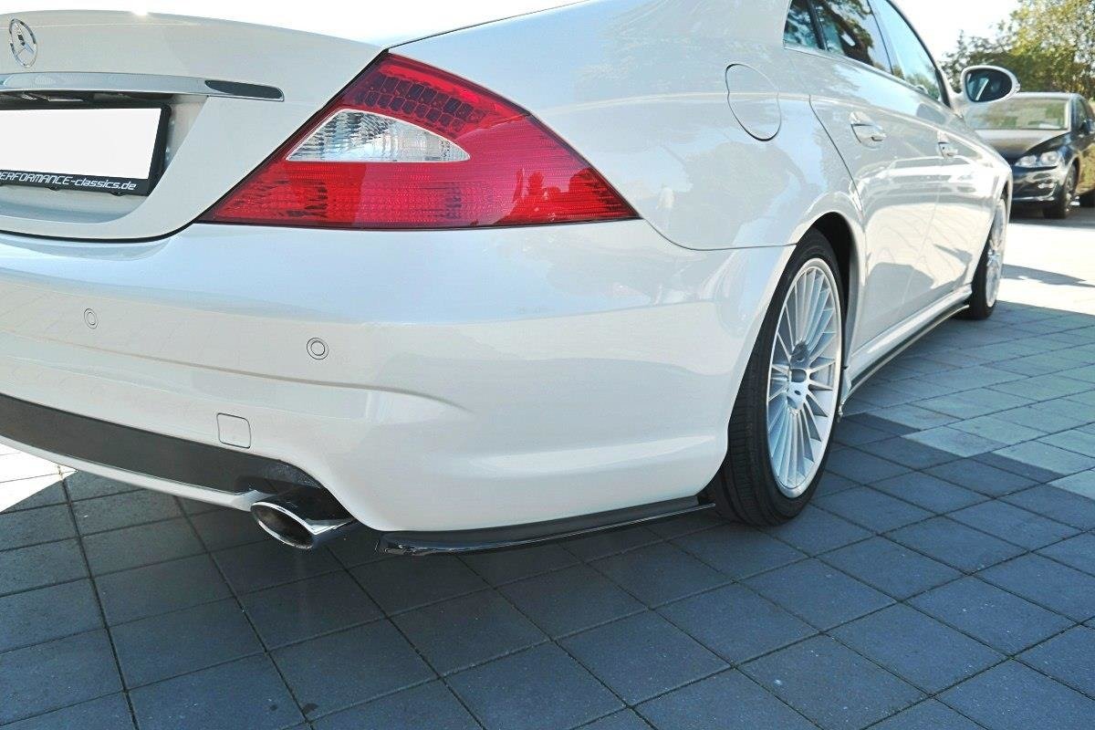 Maxton Heck Ansatz Flaps Diffusor für Mercedes CLS C219 55AMG schwarz Hochglanz