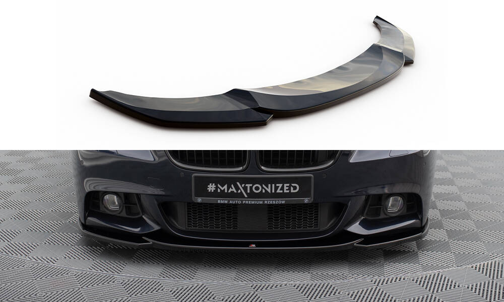 Maxton Front Ansatz V.4 für BMW 5er F10/F11 M-Paket schwarz Hochglanz