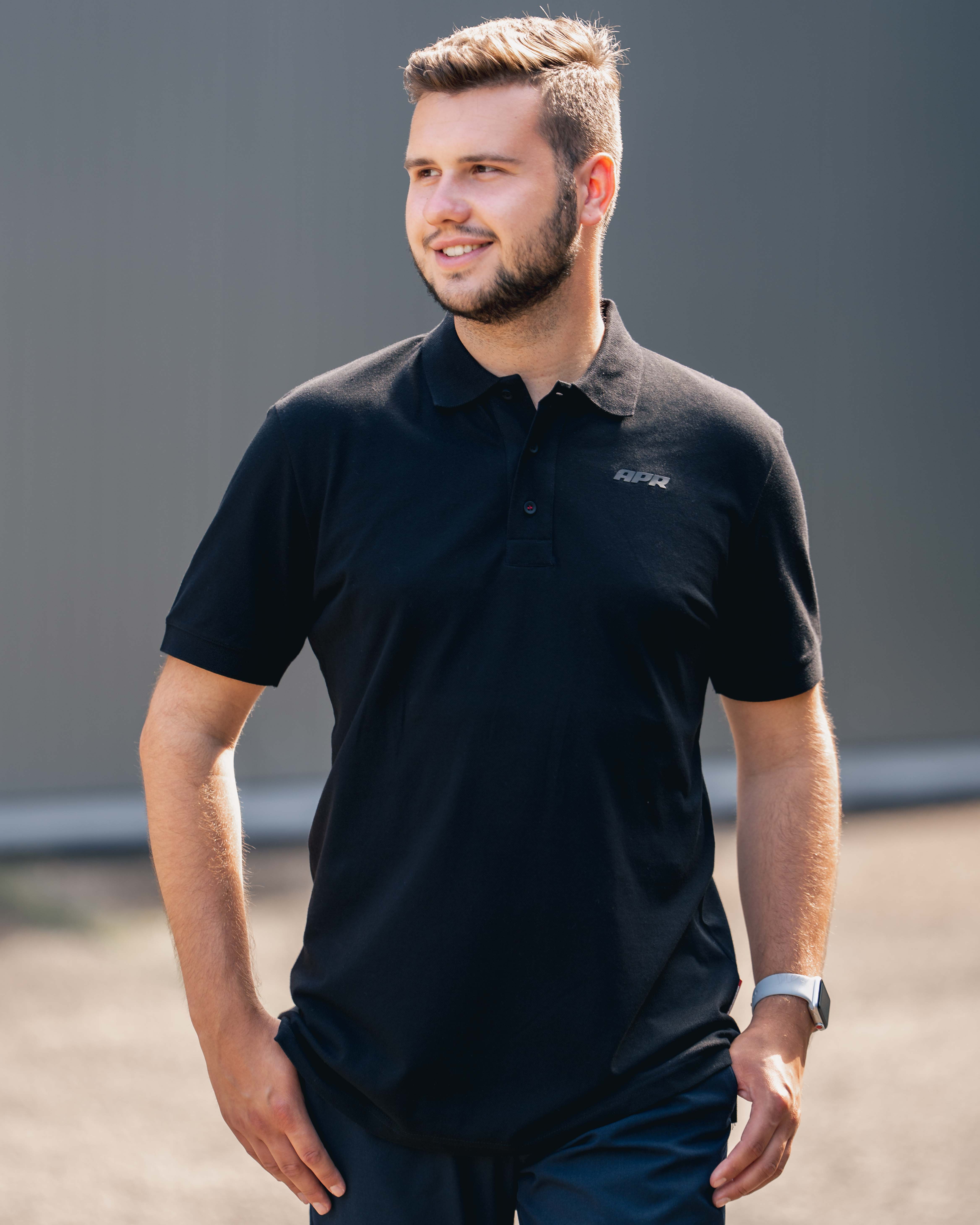 Premium APR Essentials Polo-Shirt Herren schwarz