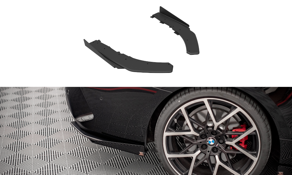 Maxton Street Pro Heck Ansatz Flaps Diffusor + Flaps für BMW 4er M-Paket G22 / G23 / G22 Facelift / G23 Facelift schwarz Hochglanz