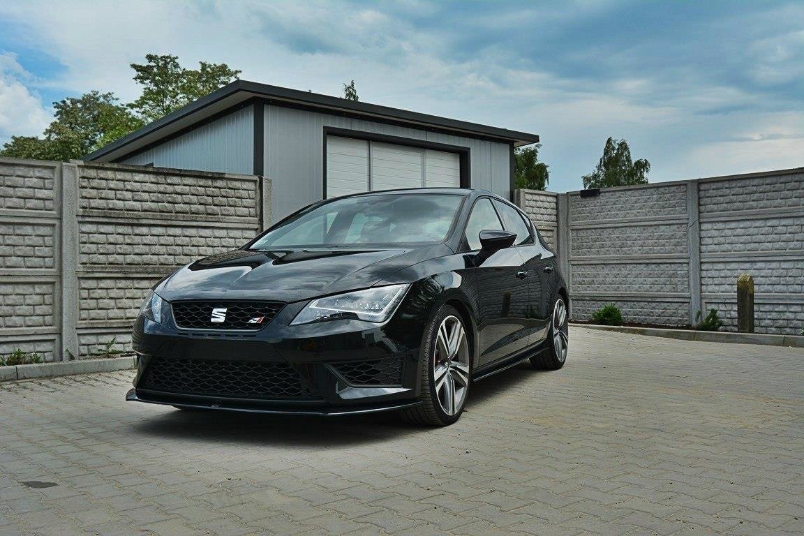 Maxton Front Ansatz für SEAT LEON III CUPRA / FR schwarz Hochglanz