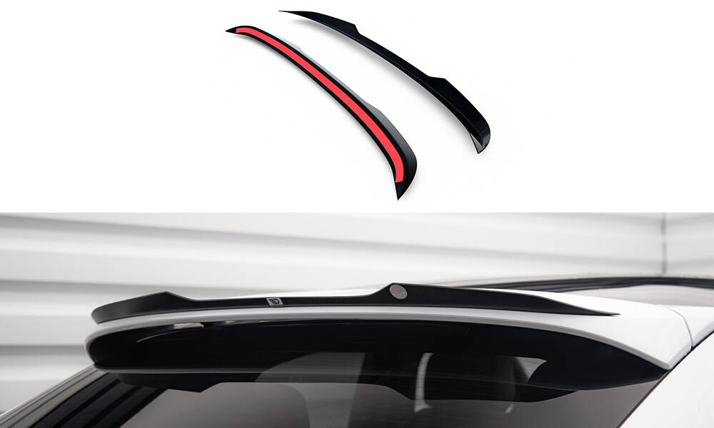 Maxton Spoiler CAP für Porsche Cayenne Coupe Mk3 schwarz Hochglanz