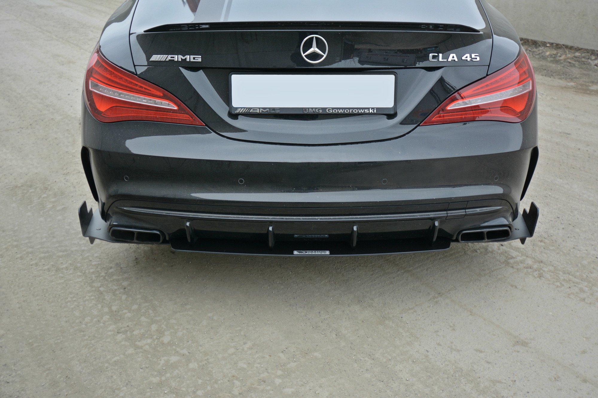 Maxton SPORT Heck Ansatz Flaps Diffusor für Mercedes CLA A45 AMG C117 Facelift