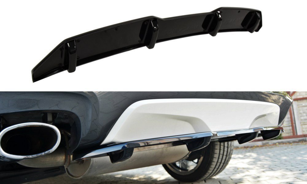 Maxton Mittlerer Diffusor Heck Ansatz für BMW X4 M Paket DTM LOOK Carbon Look