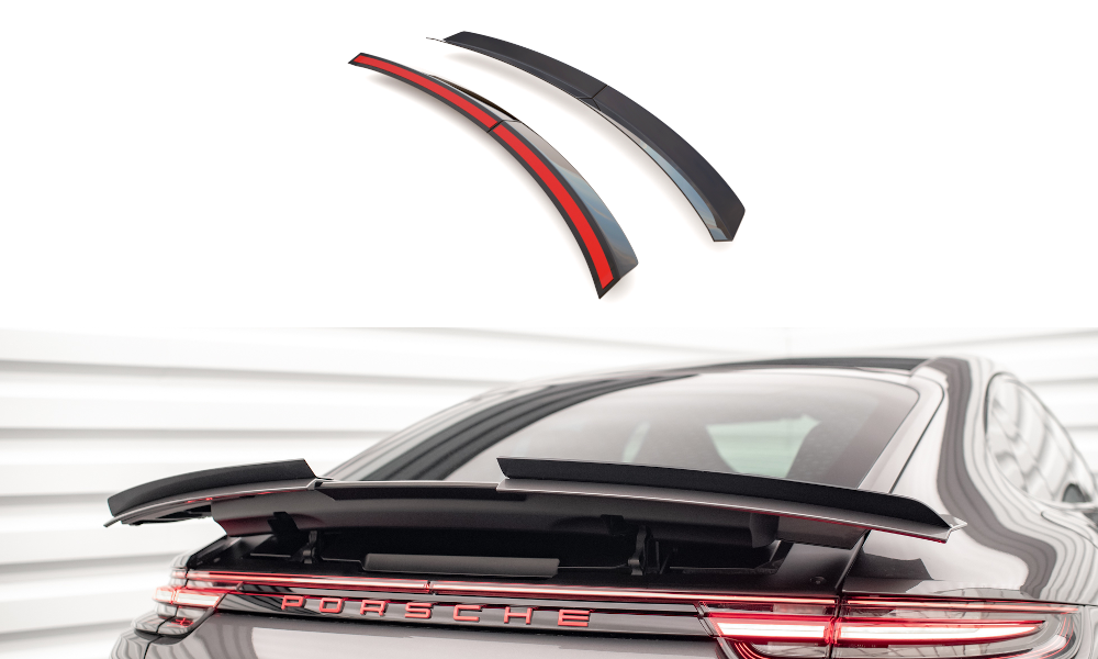Maxton Spoiler CAP für Porsche Panamera GTS / Panamera E-Hybrid / Panamera Turbo S E-Hybrid 971 schwarz Hochglanz