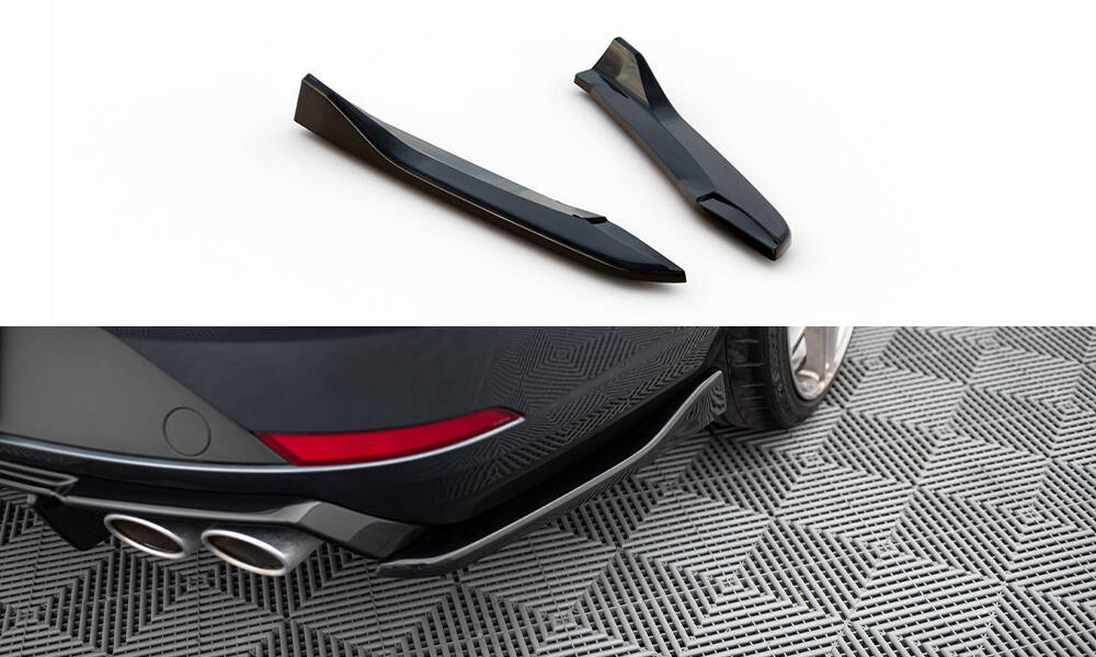 Maxton Heck Ansatz Flaps Diffusor V.3 für Seat Leon Cupra Mk3 FL Sportstourer schwarz Hochglanz