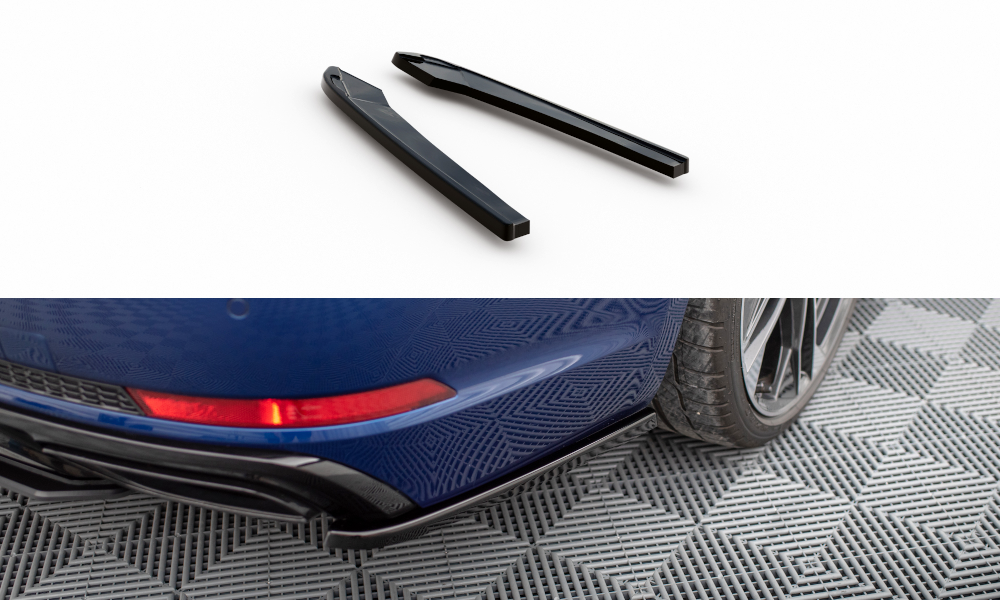 Maxton Heck Ansatz Flaps Diffusor passend für A4 Competition B9  schwarz Hochglanz