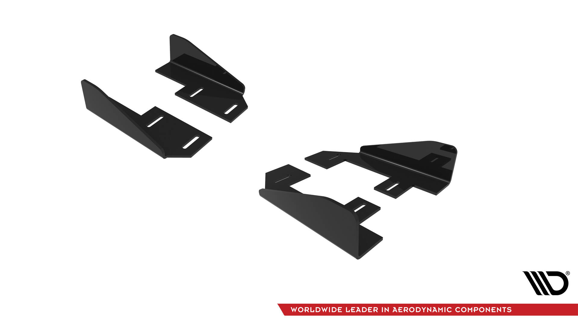 Maxton Seitenschweller Flaps für Audi A3 S-Line Limousine / S3 Limousine 8Y Facelift schwarz Hochglanz