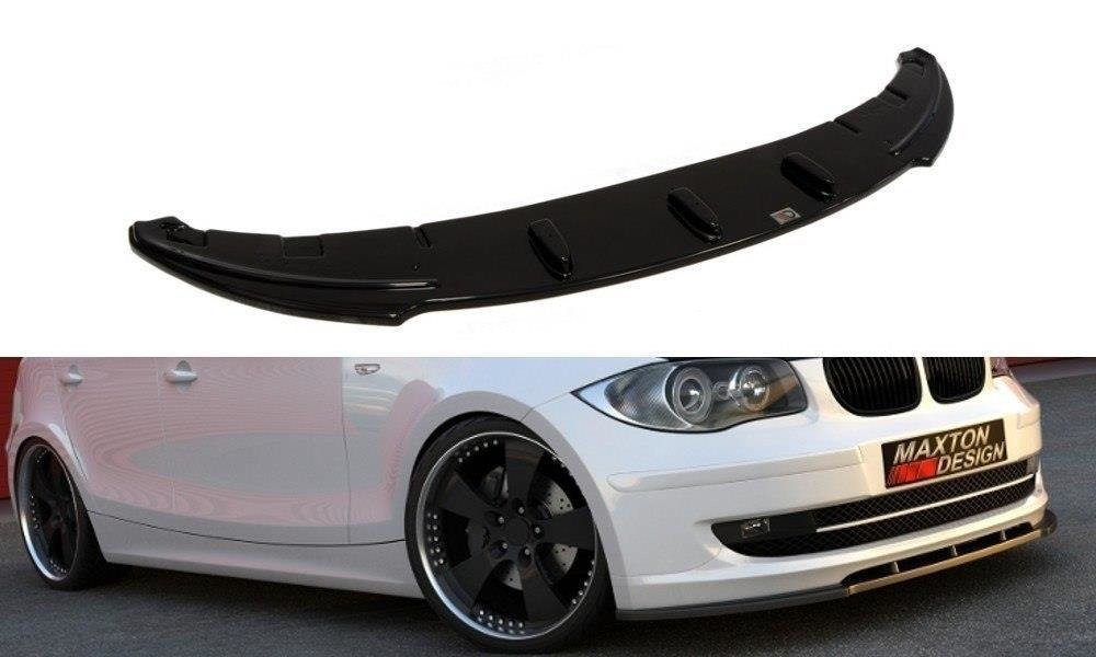 Maxton Front Ansatz für BMW 1er E81 / E87 Facelift schwarz Hochglanz