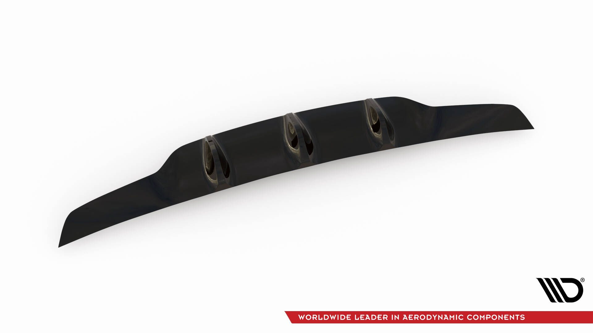 Maxton Diffusor Heck Ansatz für Mercedes C-Klasse Limousine / Kombi W205 / S205 63 AMG  schwarz Hochglanz