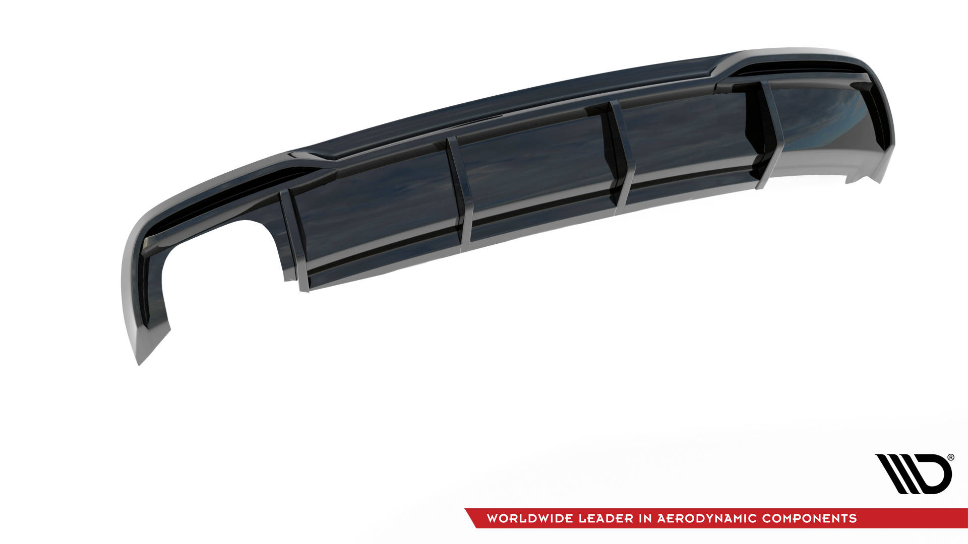 Maxton Diffusor Heck Ansatz passend für A5 8T Facelift (Doppelauspuff li.)