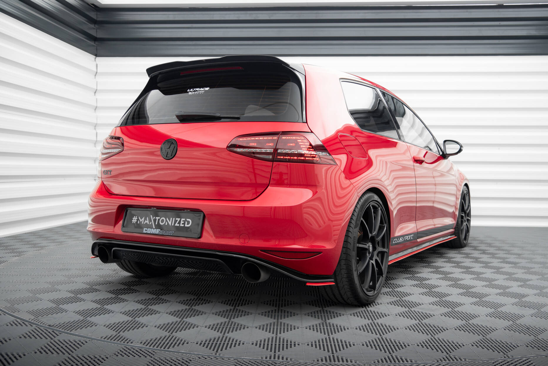 Maxton Heck Ansatz Flaps Diffusor für VW GOLF Mk7 GTI CLUBSPORT