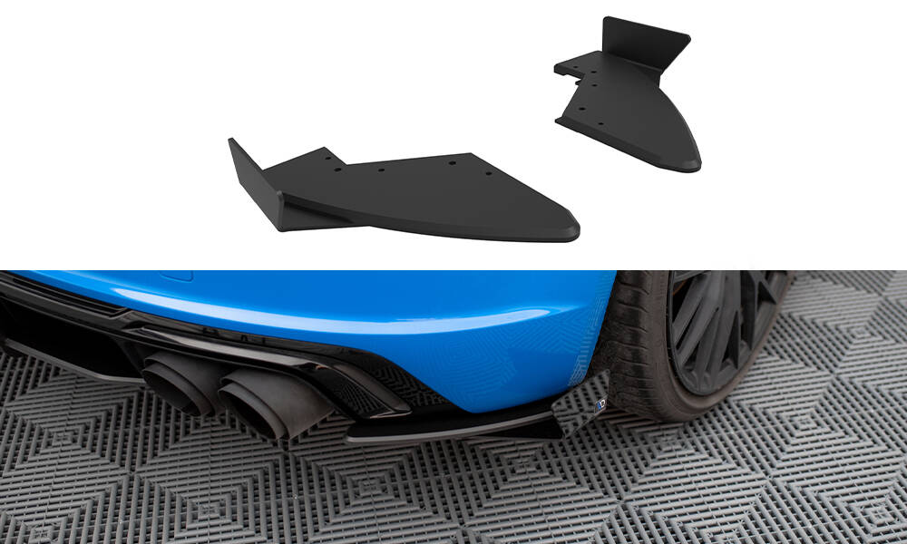 Maxton Street Pro Heck Ansatz Flaps Diffusor + Flaps für Audi TT S 8S Facelift schwarz Hochglanz