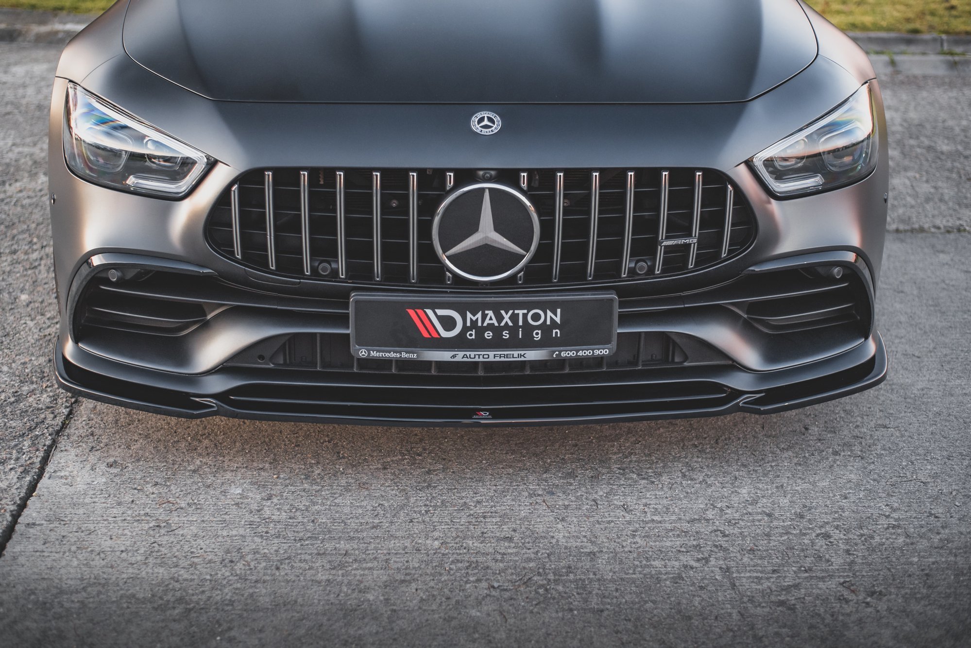 Maxton Front Ansatz V.1 für Mercedes-AMG GT 53 4-Door Coupe schwarz matt