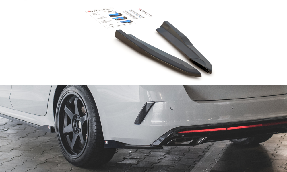 Maxton Heck Ansatz Flaps Diffusor V.2 für Skoda Octavia RS Mk4 schwarz Hochglanz